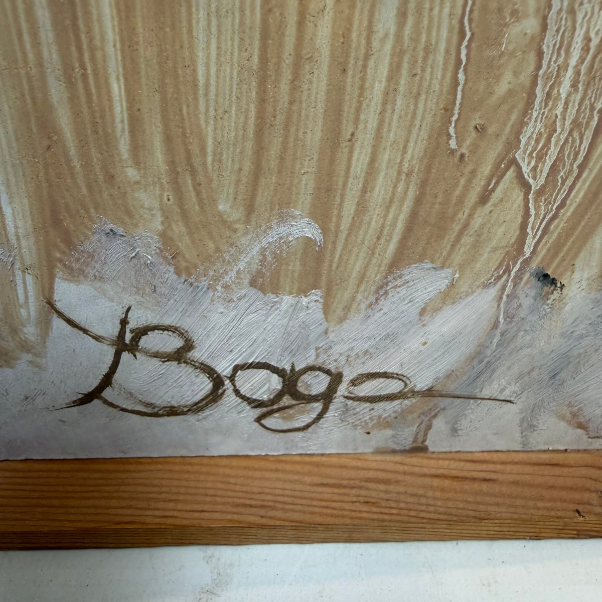 Oil On Panel ‘at Work’ By Yves Bagé-photo-2