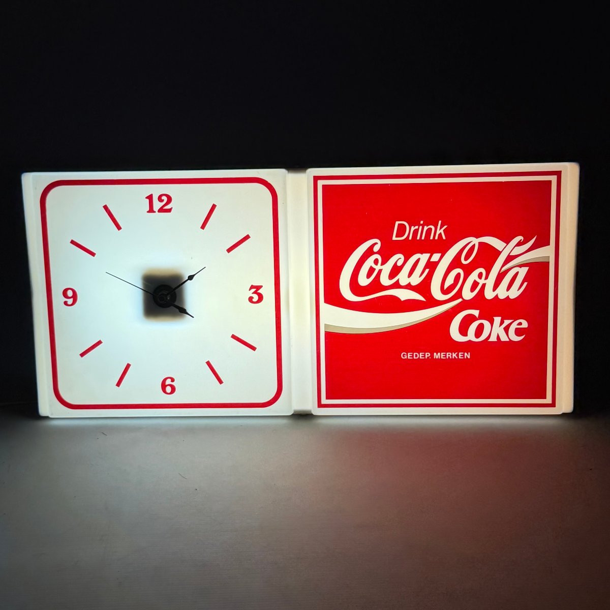 Coca-cola Illuminated Sign With Clock-photo-7