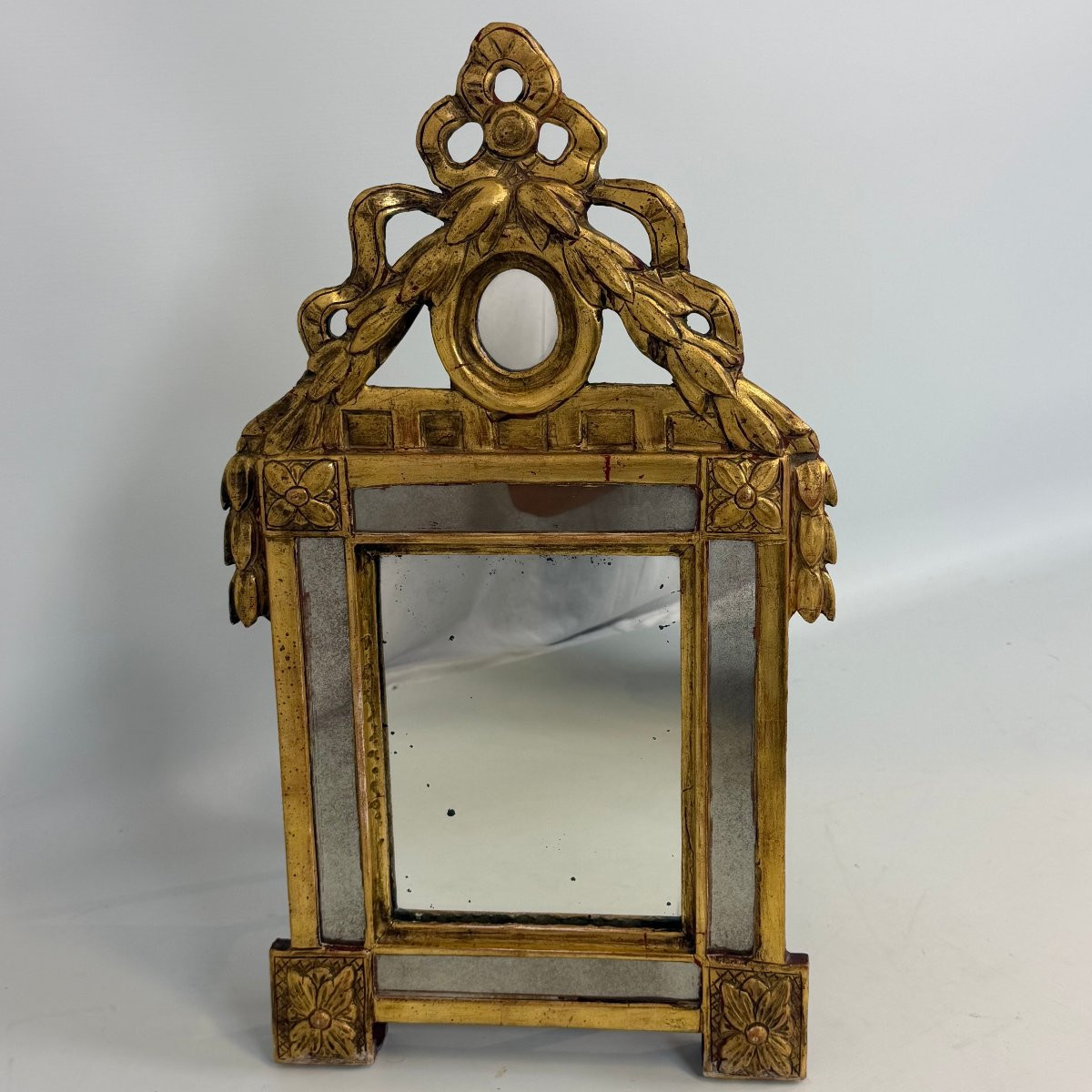 Miroir à fronton de style Louis XVI -photo-3