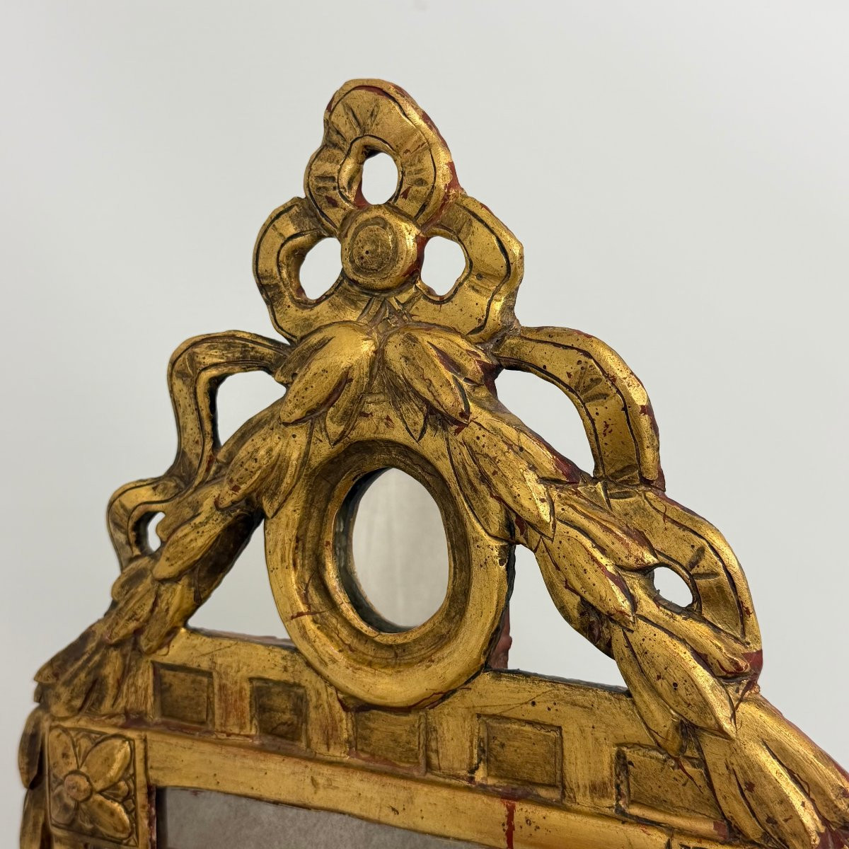 Miroir à fronton de style Louis XVI -photo-2