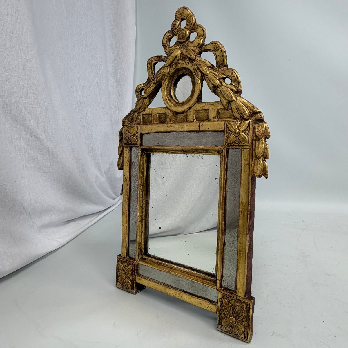 Miroir à fronton de style Louis XVI -photo-7