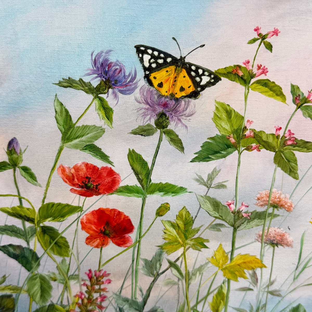 Oil On Canvas “from Flower To Flower ”by Vera Sobotoka-photo-3