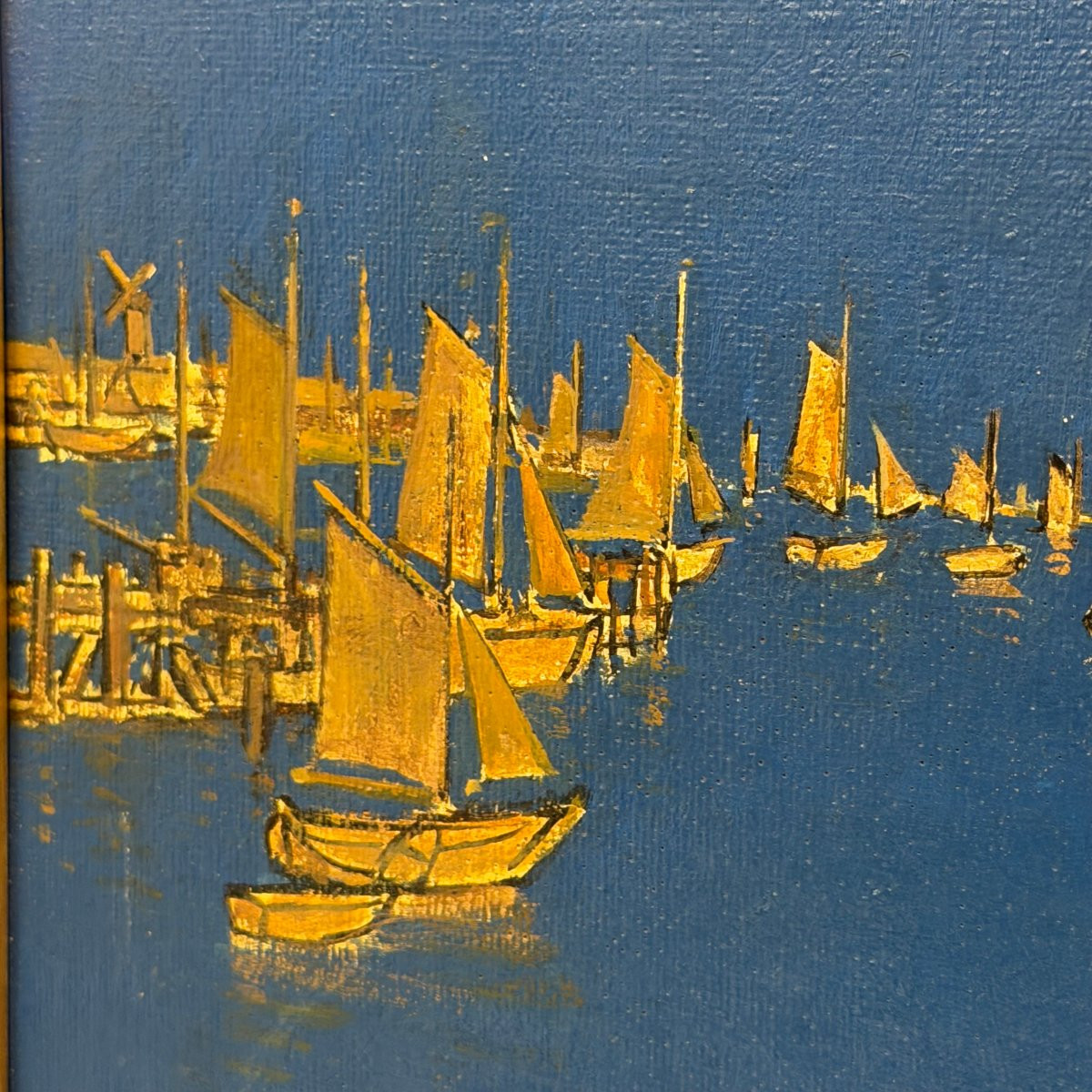 Huile sur toile « Notre-Dame de la Mer » de Georges Frederic-photo-2