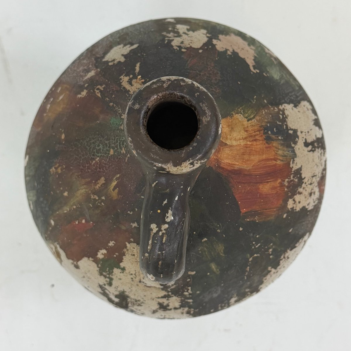 Authentic Ceramic Jug In Wabi-sabi Style-photo-3