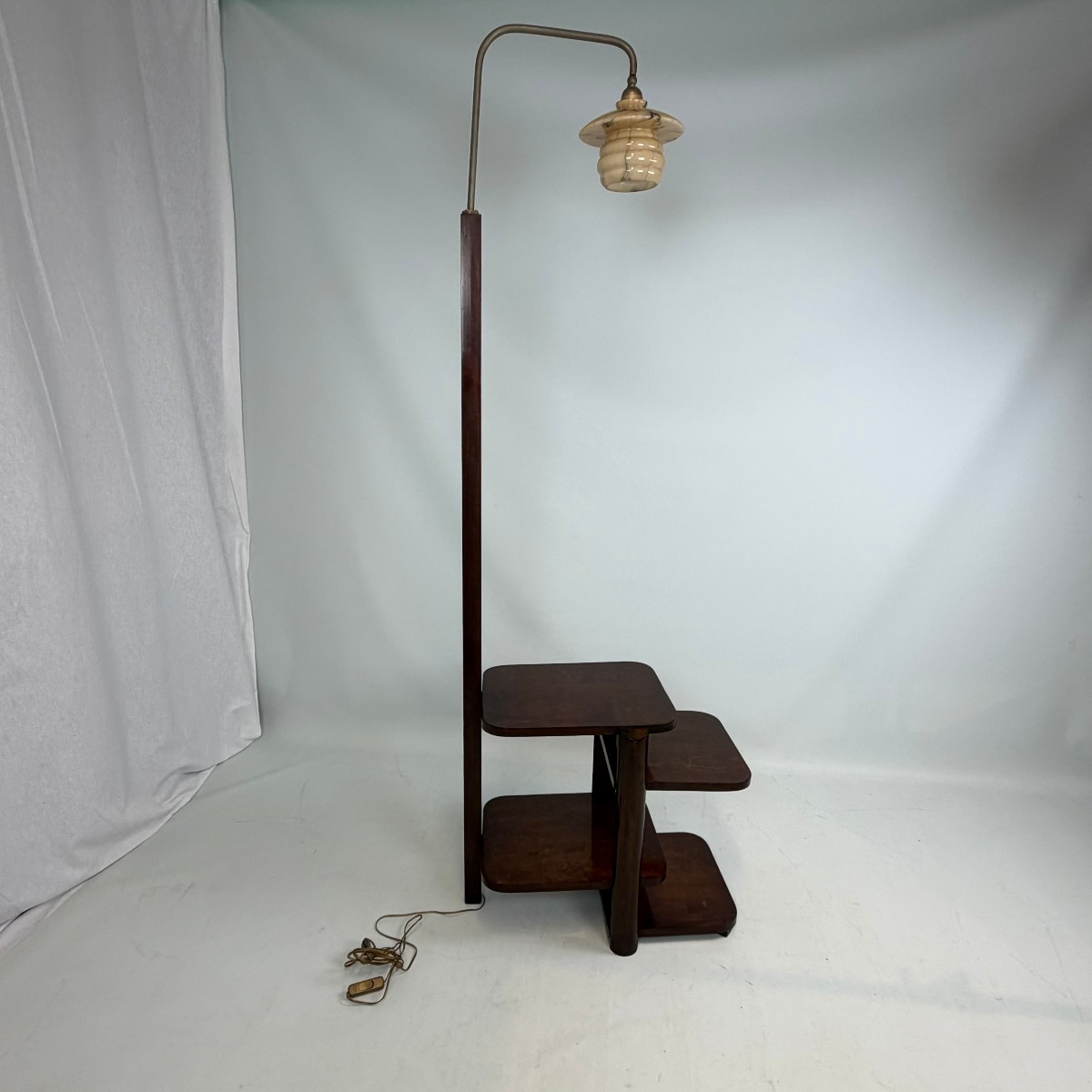 Art Deco Floor Lamp And Table