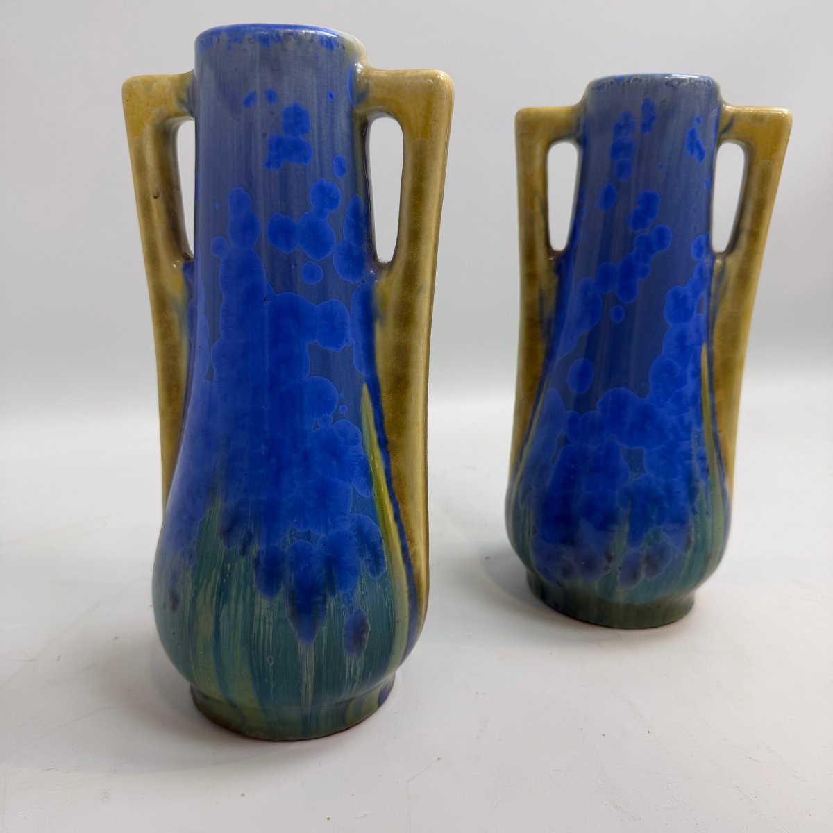 Pair Of Art Deco Ceramic Vases-photo-3
