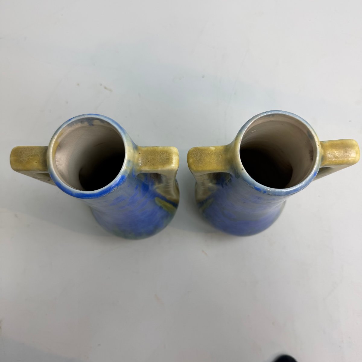 Pair Of Art Deco Ceramic Vases-photo-2