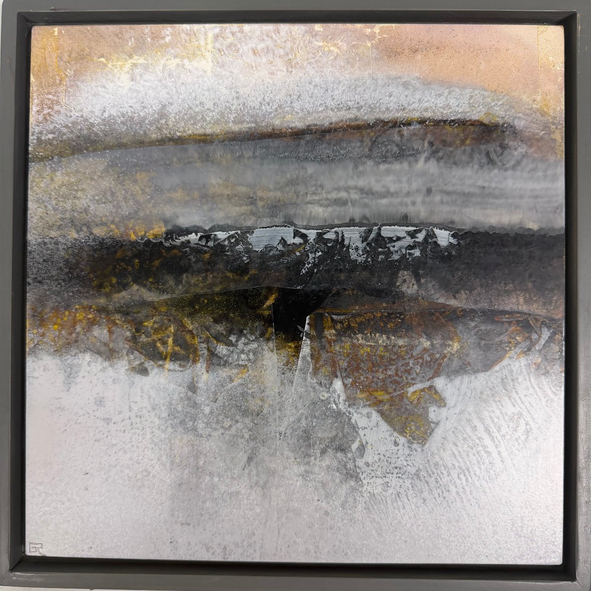 Ensemble de 4 peintures laque sur bois de Gérard Redoulès -photo-4