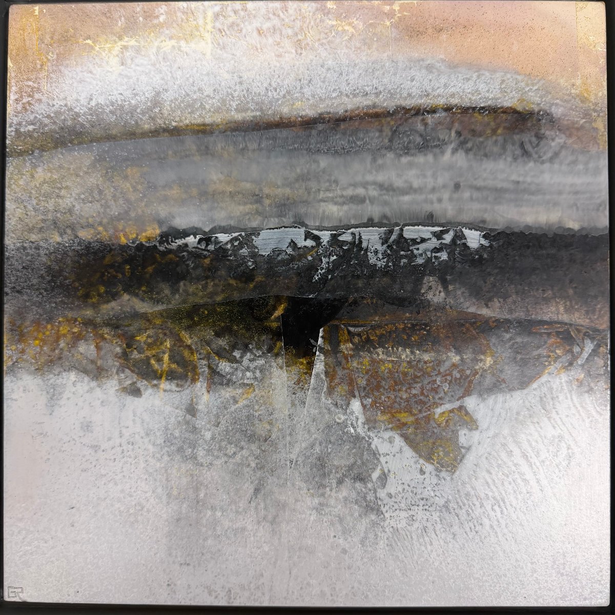 Ensemble de 4 peintures laque sur bois de Gérard Redoulès -photo-5