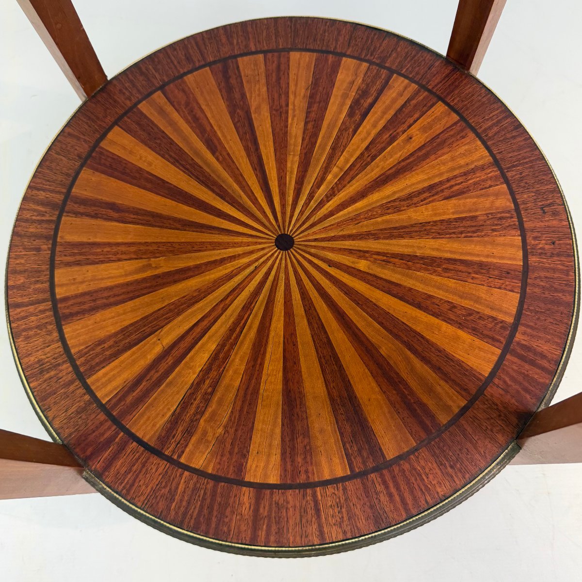 Marquetry Bouillotte Table-photo-4