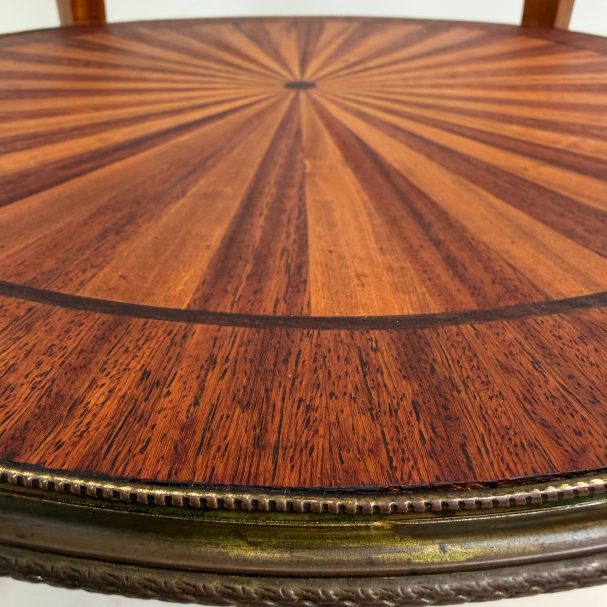 Marquetry Bouillotte Table-photo-4
