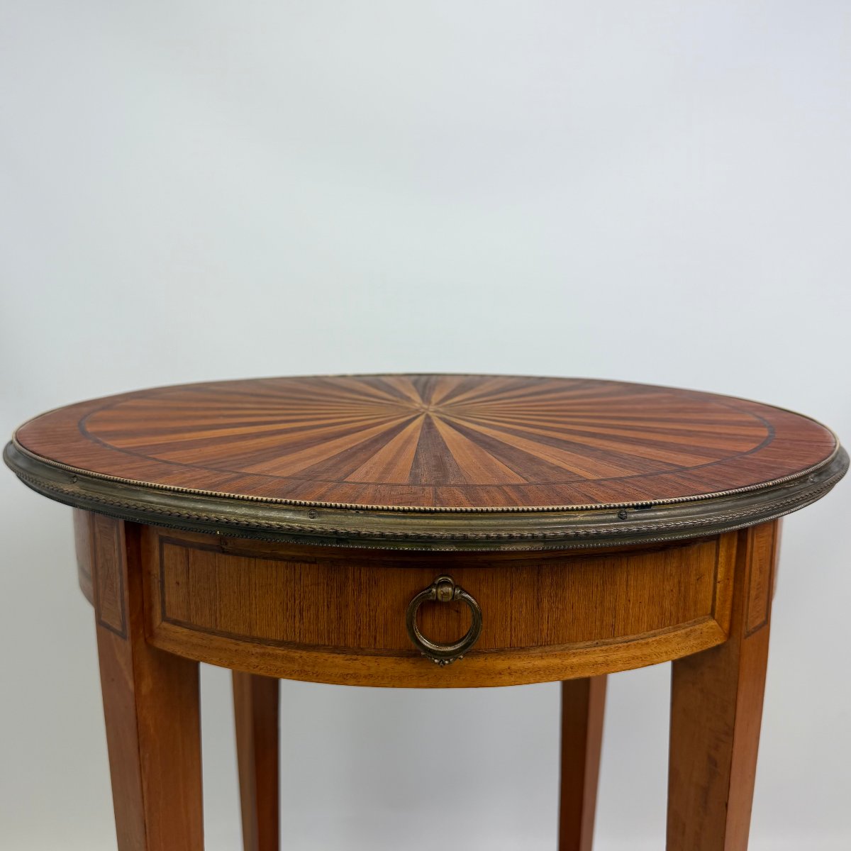 Marquetry Bouillotte Table-photo-7