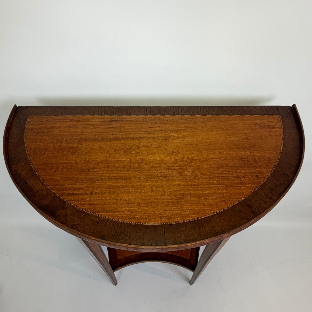 Edwardian Sheraton-style Half-moon Table-photo-2