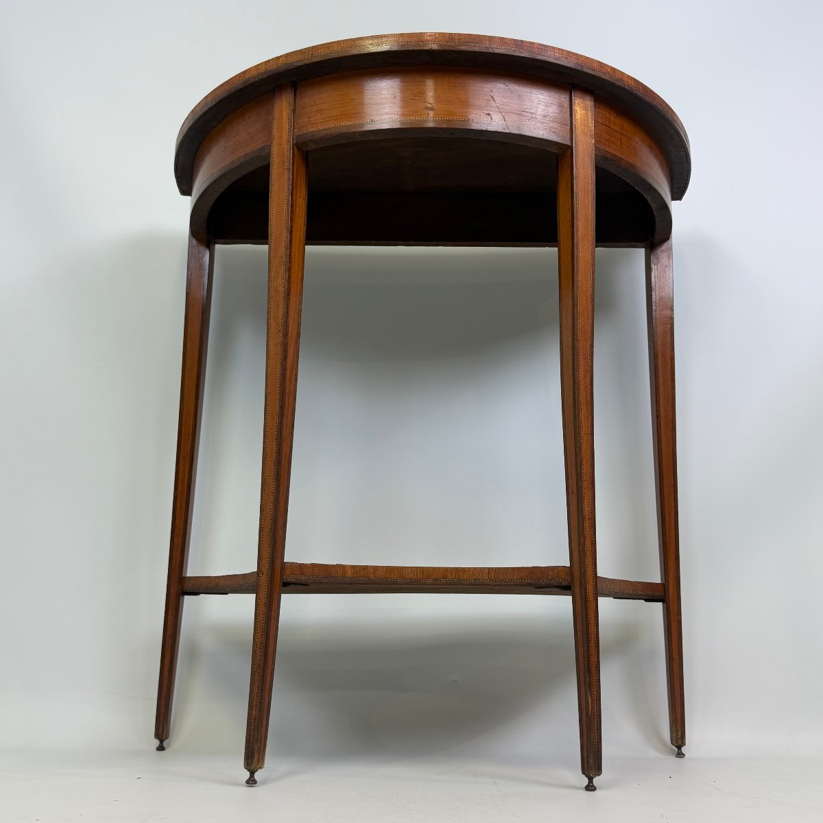 Edwardian Sheraton-style Half-moon Table-photo-3