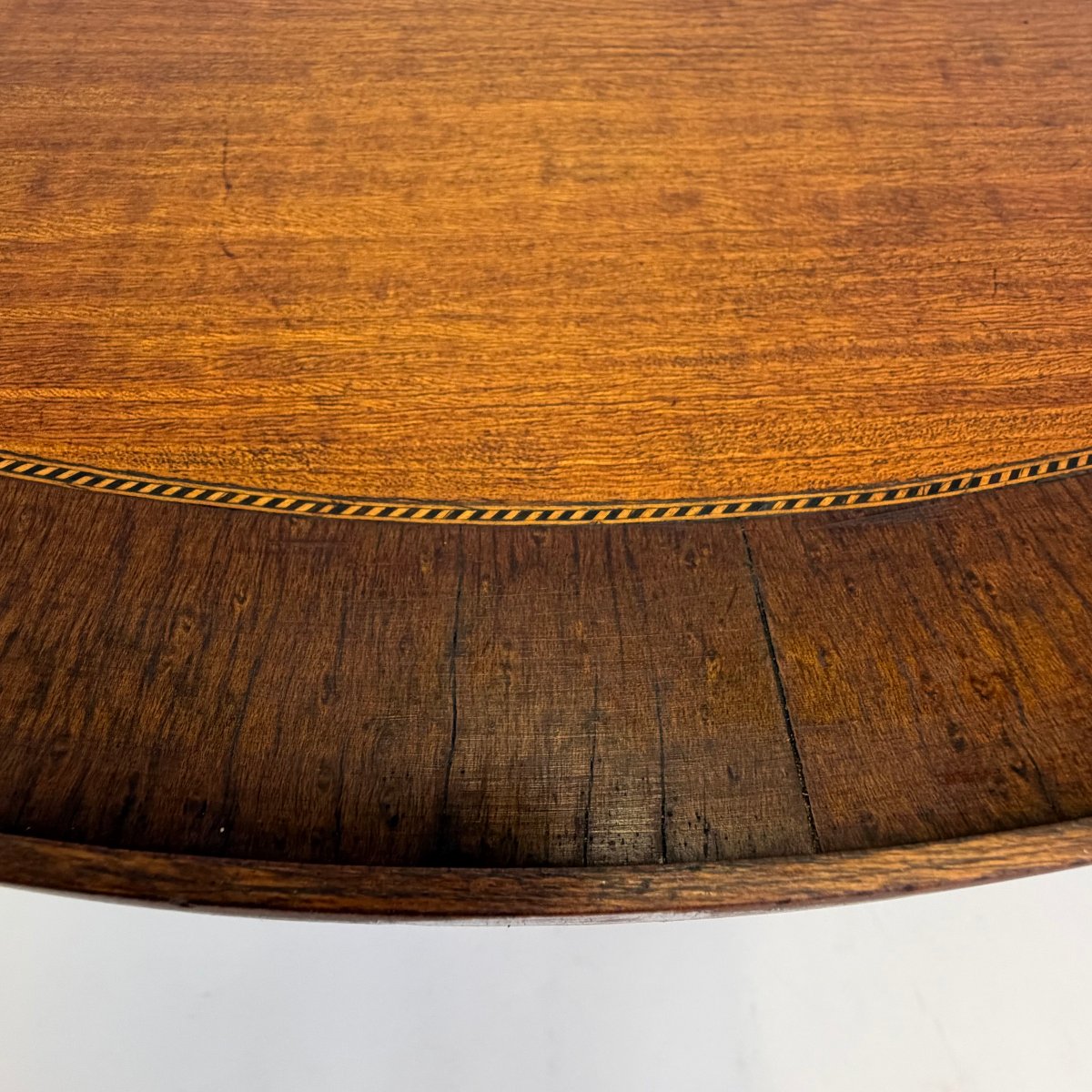Edwardian Sheraton-style Half-moon Table-photo-1