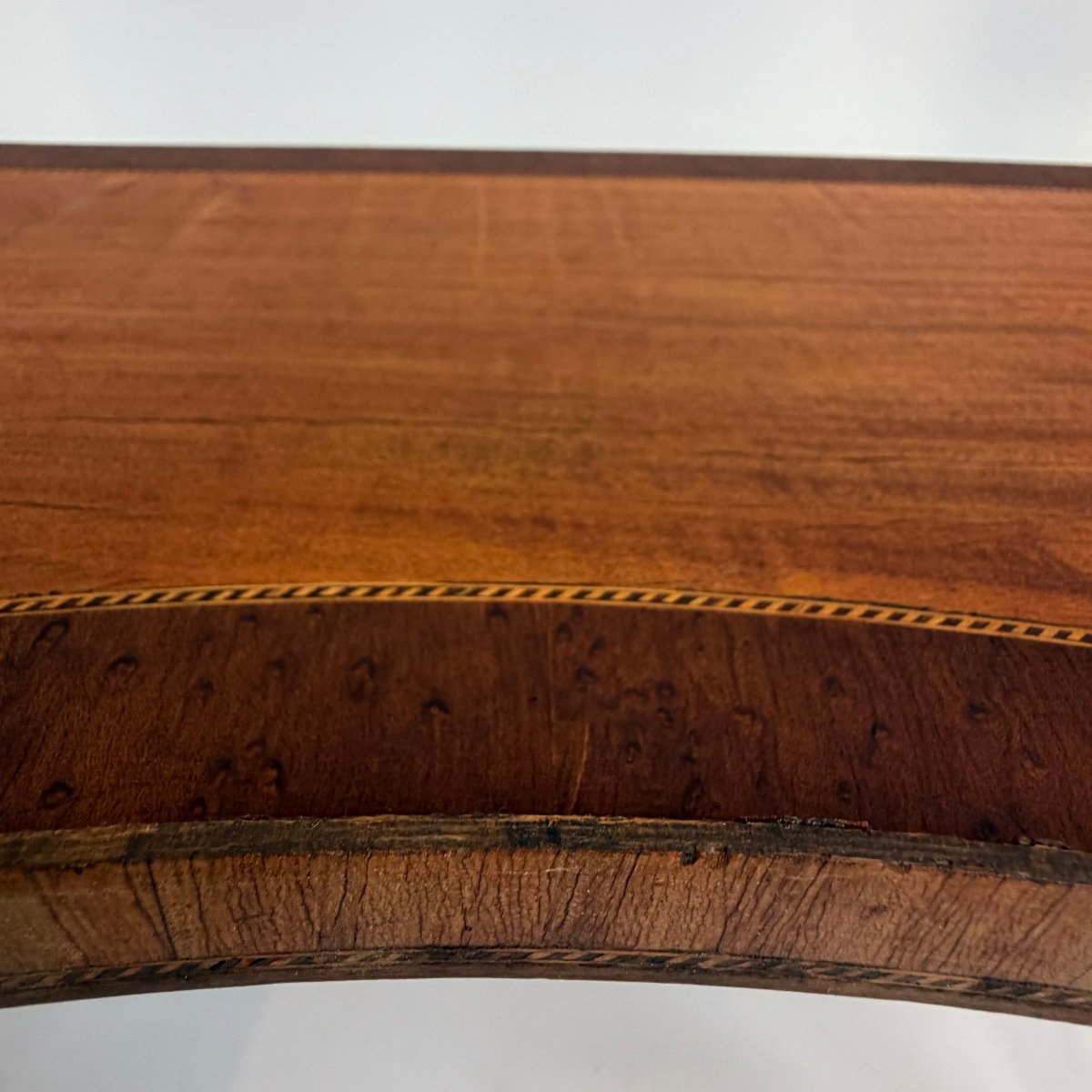 Edwardian Sheraton-style Half-moon Table-photo-3