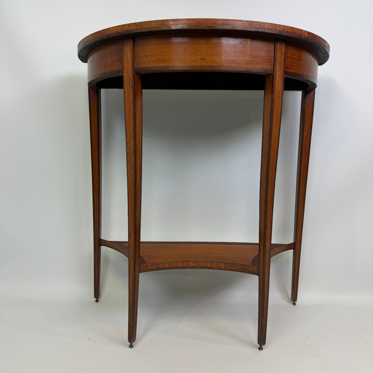 Edwardian Sheraton-style Half-moon Table-photo-6