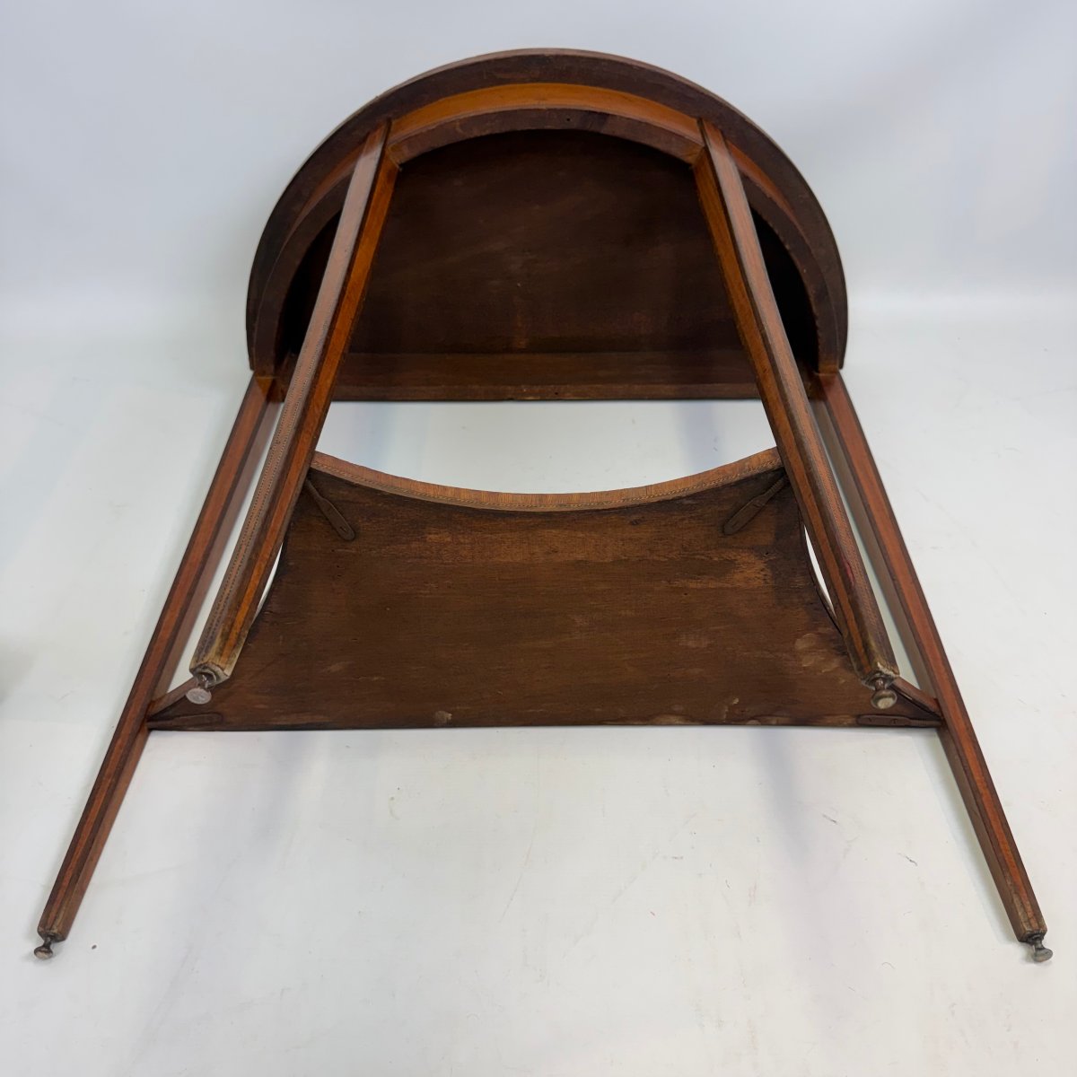 Edwardian Sheraton-style Half-moon Table-photo-7