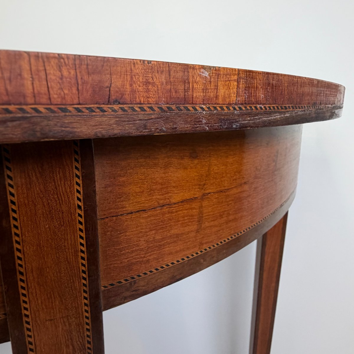 Edwardian Sheraton-style Half-moon Table-photo-8
