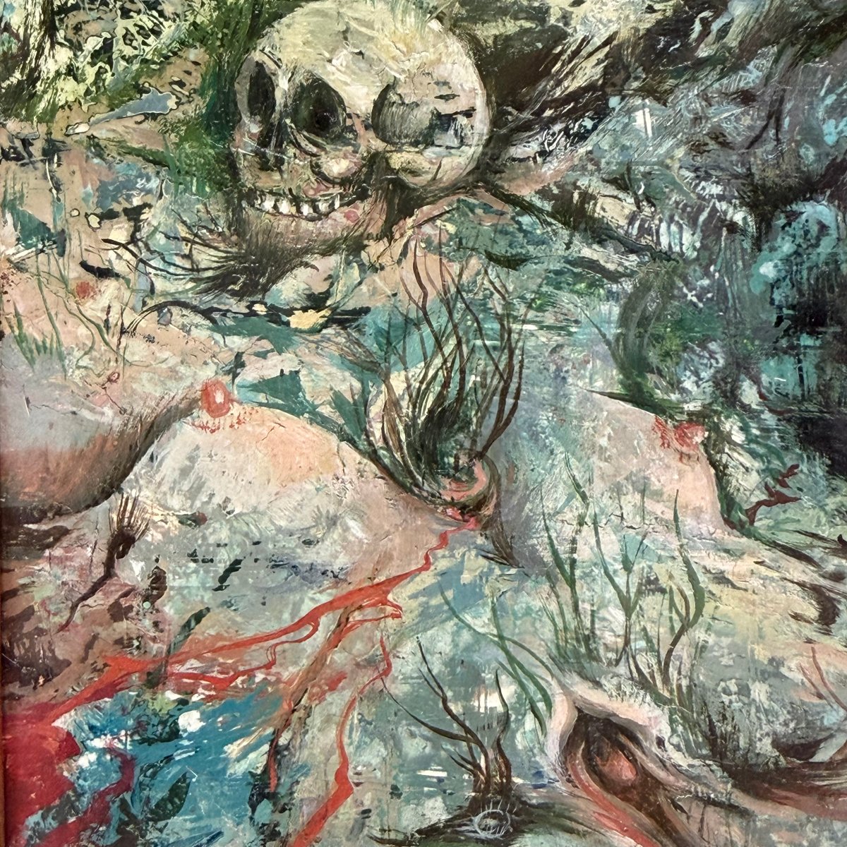 Oil On Panel 'an Imaginary World' By Jean Dratz-photo-4