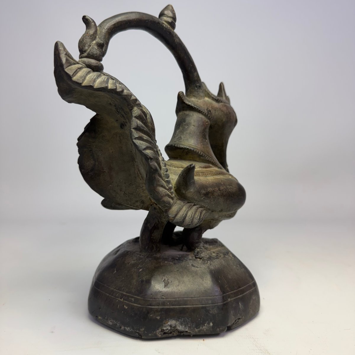 Poids à opium birman en bronze du XIXe siècle -photo-2