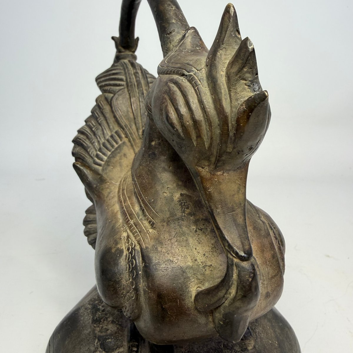 Poids à opium birman en bronze du XIXe siècle -photo-3