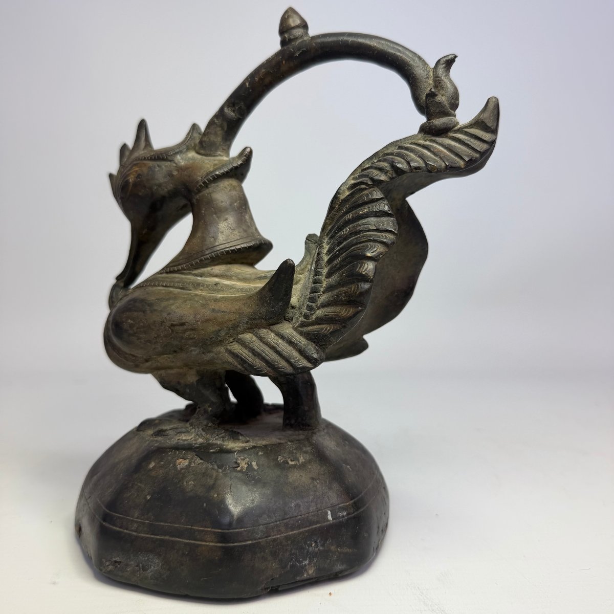 Poids à opium birman en bronze du XIXe siècle -photo-6