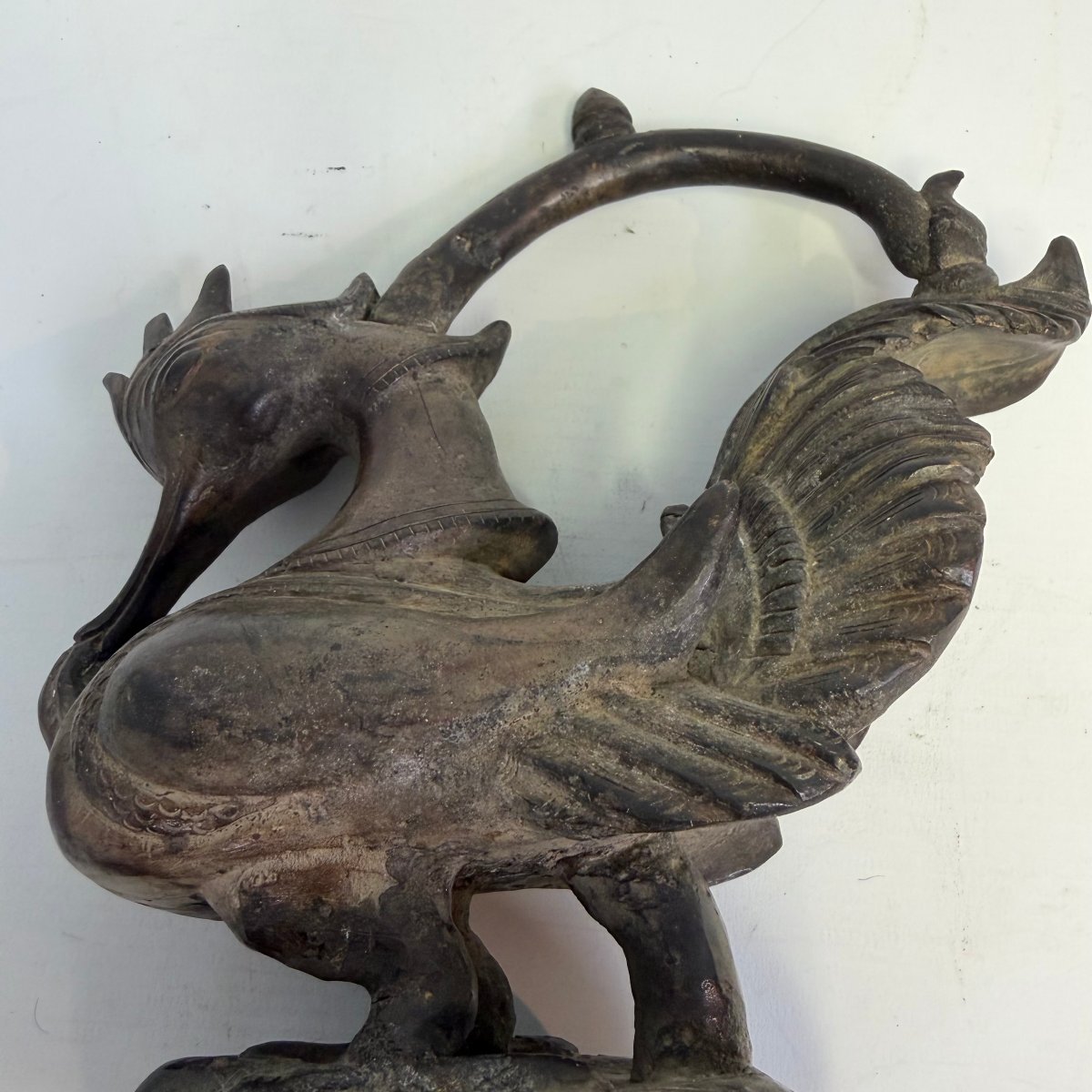 Poids à opium birman en bronze du XIXe siècle -photo-8