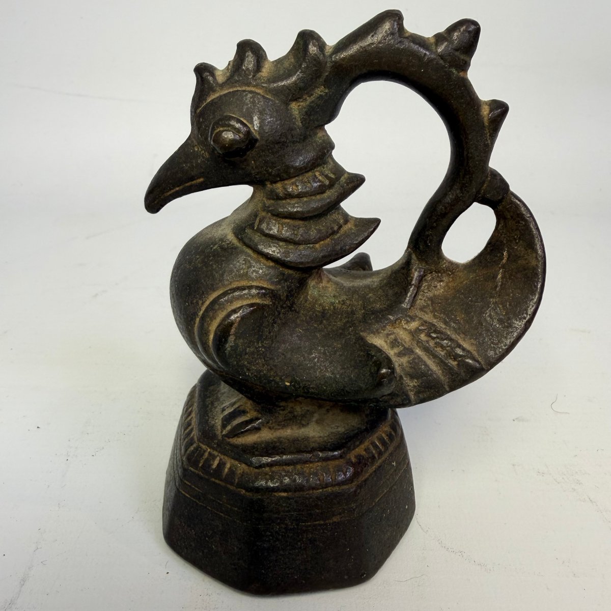Ensemble de 11 poids à opium birmans en bronze du XIXe siècle-photo-2