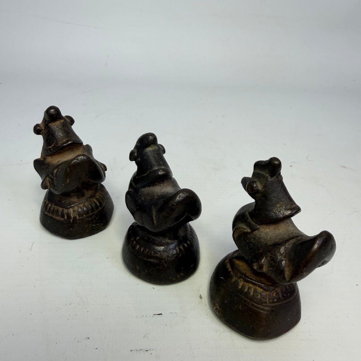 Ensemble de 11 poids à opium birmans en bronze du XIXe siècle-photo-7