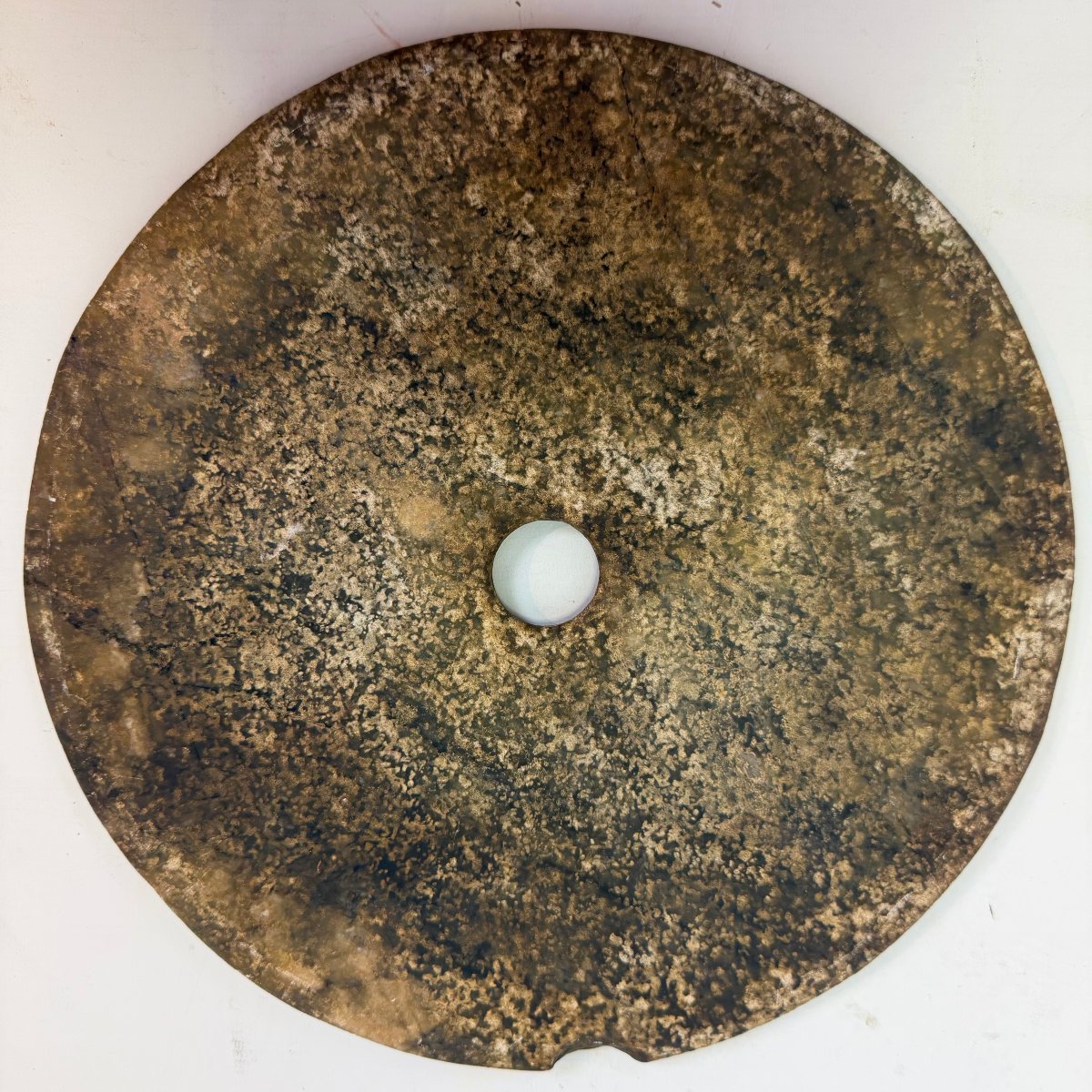 Disque chinois archaïque «bi » en jade-photo-2
