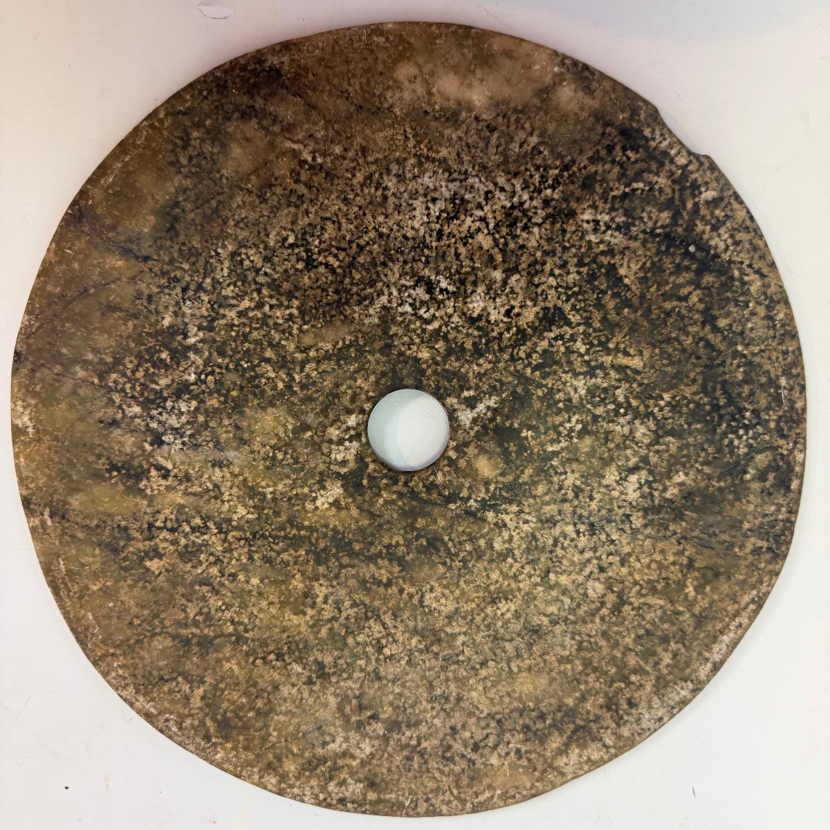Disque chinois archaïque «bi » en jade-photo-2