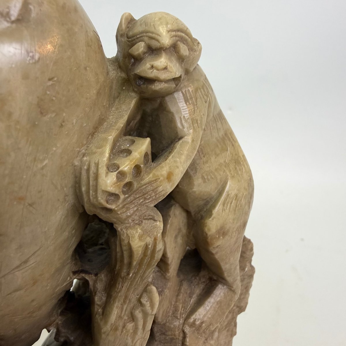 Brush Pot And Inkwell In Chinese Soapstone-photo-4