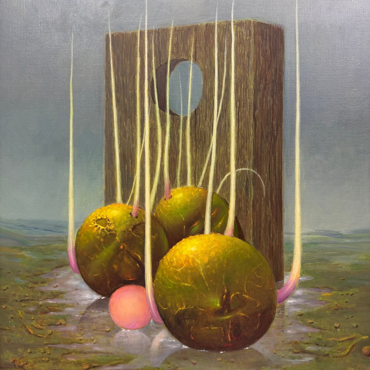 Huile sur toile « Compo » d’Antonis Mil-photo-3