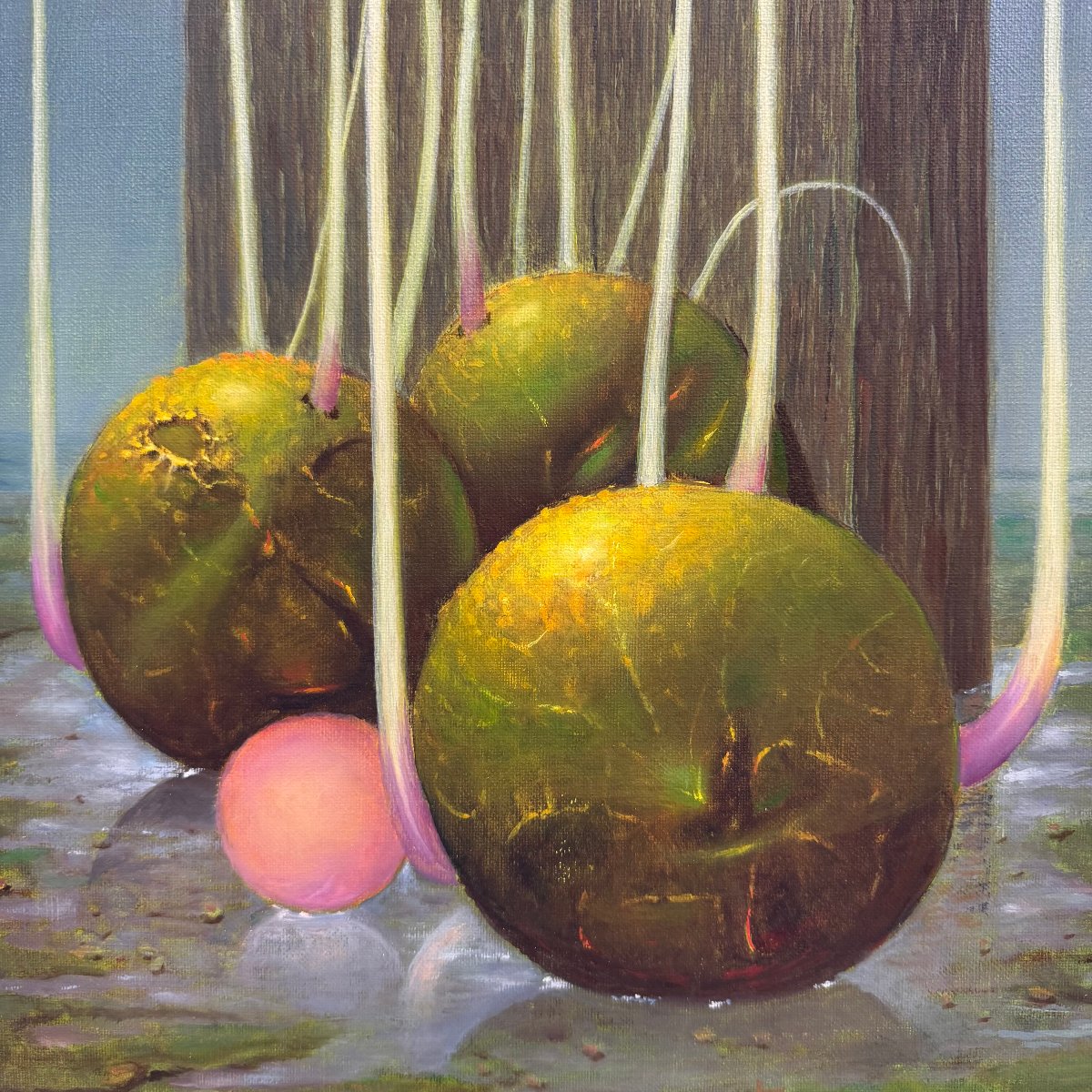 Huile sur toile « Compo » d’Antonis Mil-photo-3