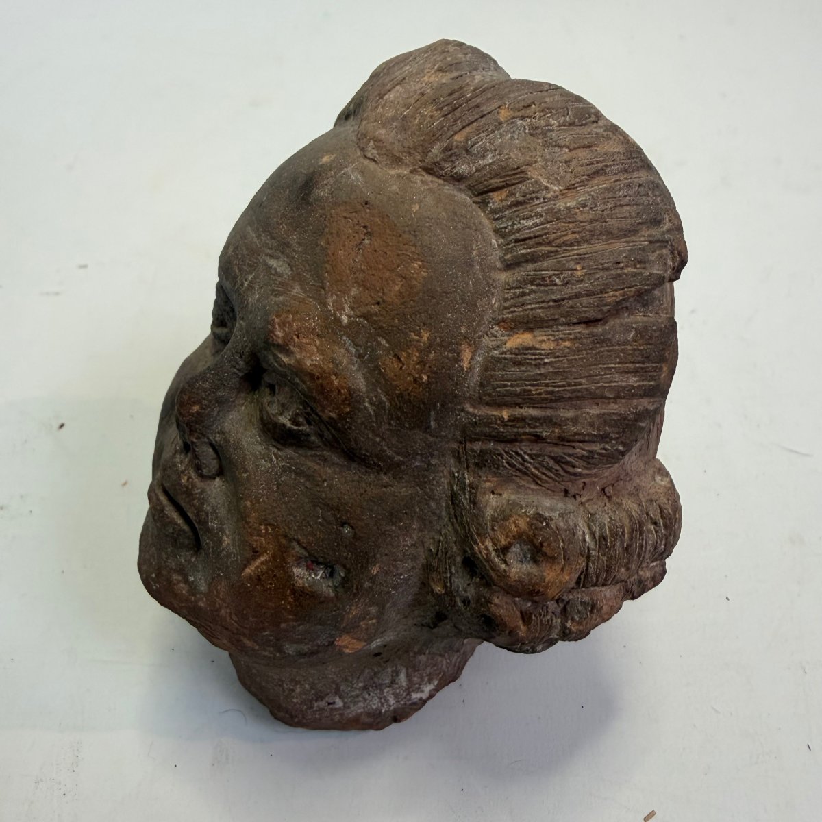 Fragmentary Terracotta Bust Head -photo-3