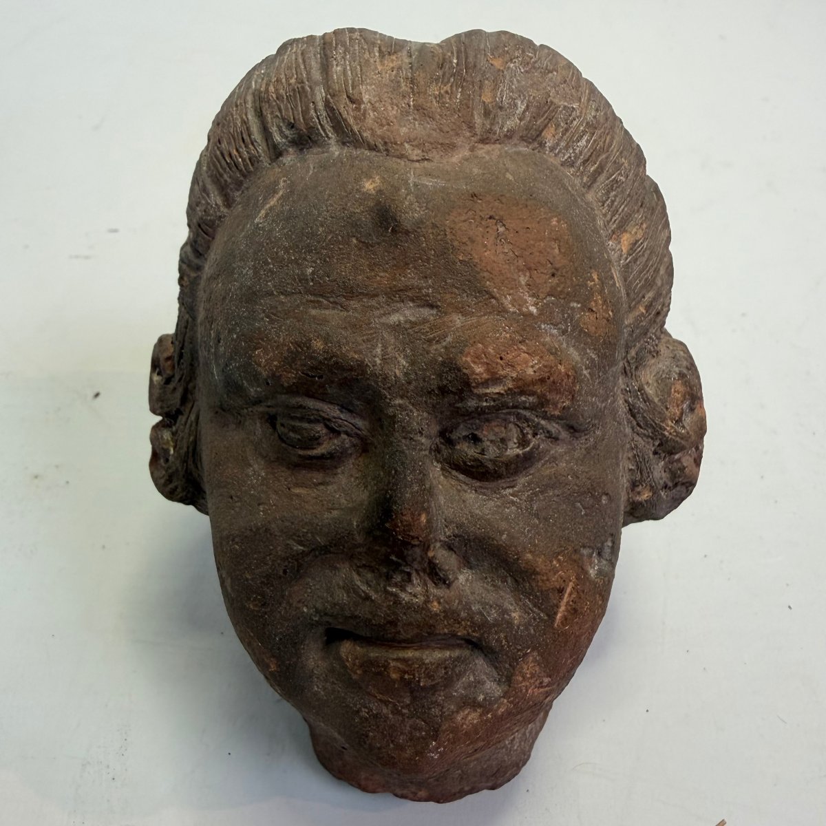 Fragmentary Terracotta Bust Head -photo-1