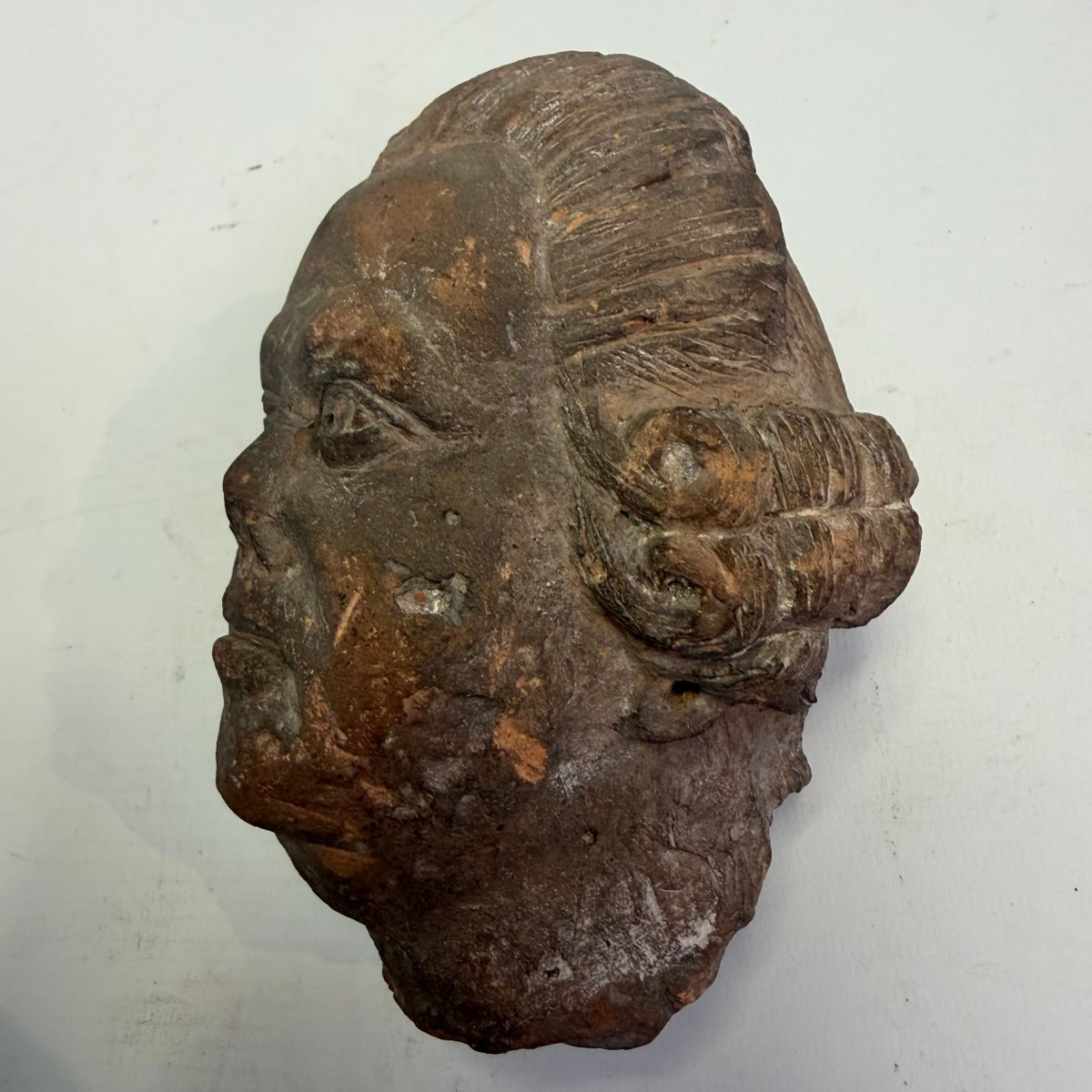 Fragmentary Terracotta Bust Head -photo-6