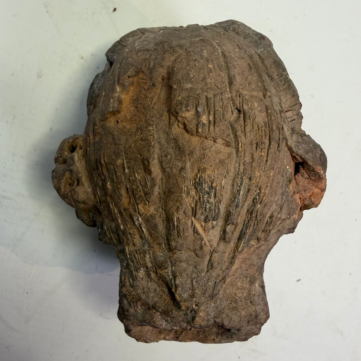 Fragmentary Terracotta Bust Head -photo-8