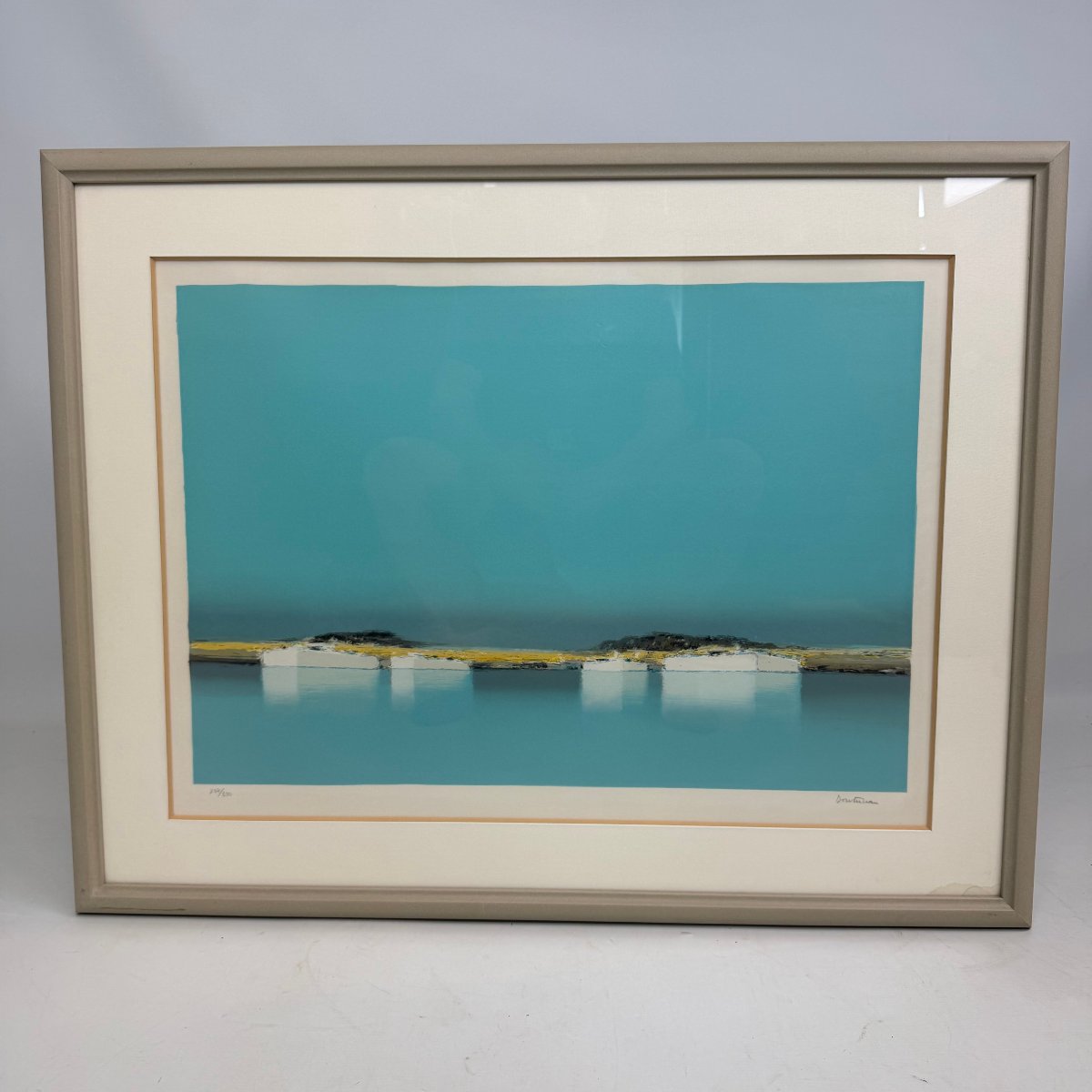 Lithograph “the Lagoon” By Pierre Doutreleau-photo-2