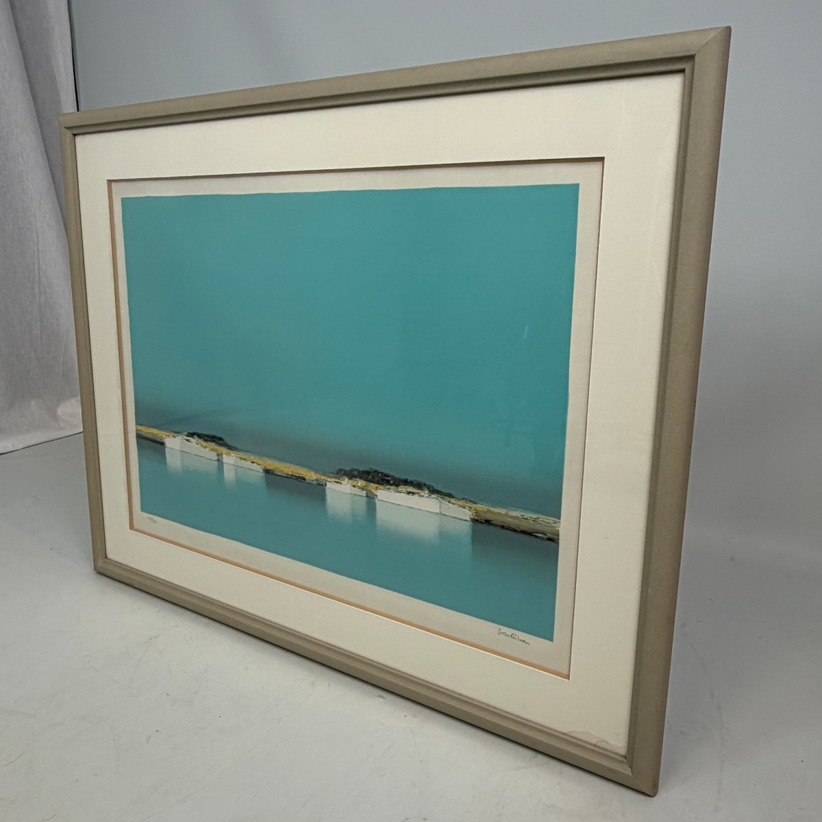 Lithograph “the Lagoon” By Pierre Doutreleau-photo-4