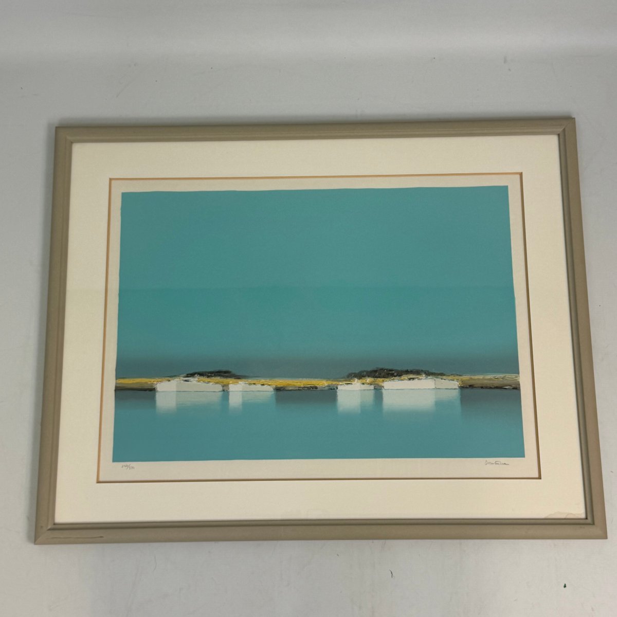 Lithograph “the Lagoon” By Pierre Doutreleau