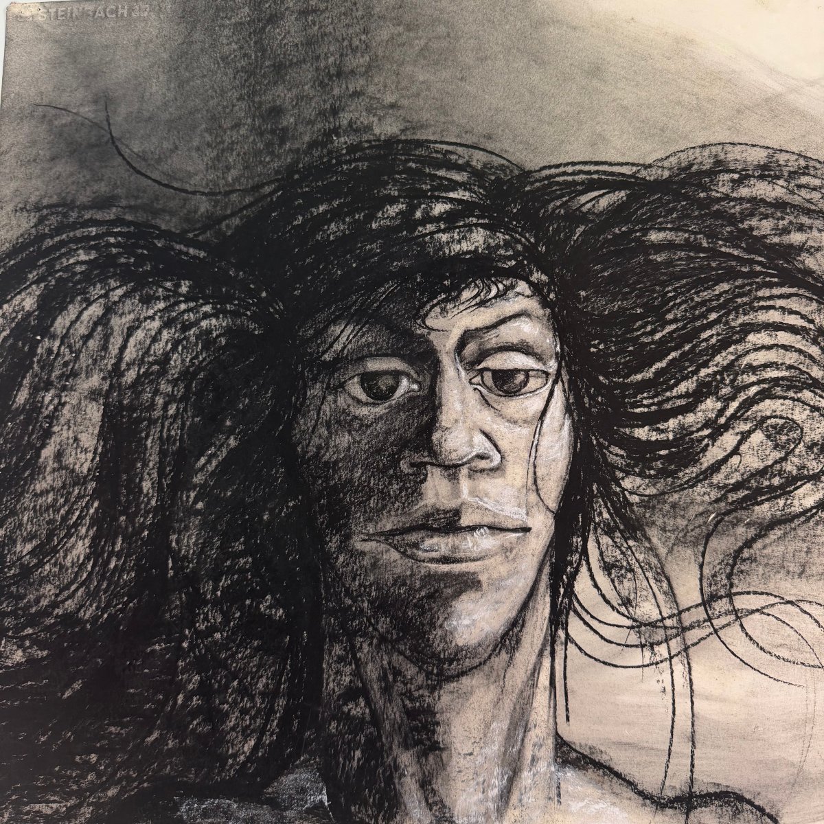 Fusain sur papier d'Alain Rousseau -photo-2