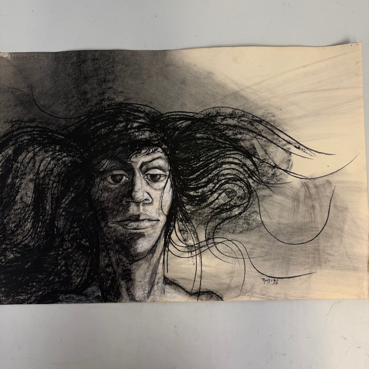Fusain sur papier d'Alain Rousseau -photo-3