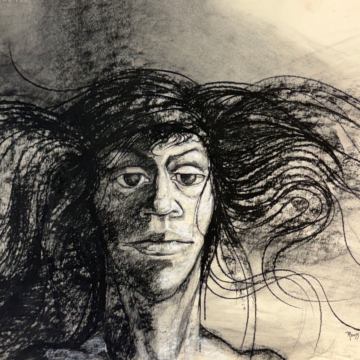 Fusain sur papier d'Alain Rousseau -photo-4