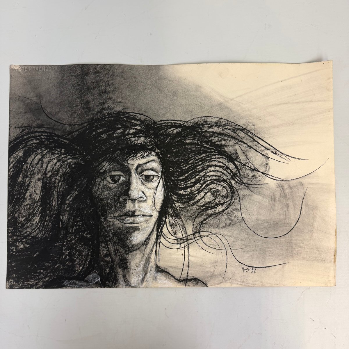 Fusain sur papier d'Alain Rousseau 