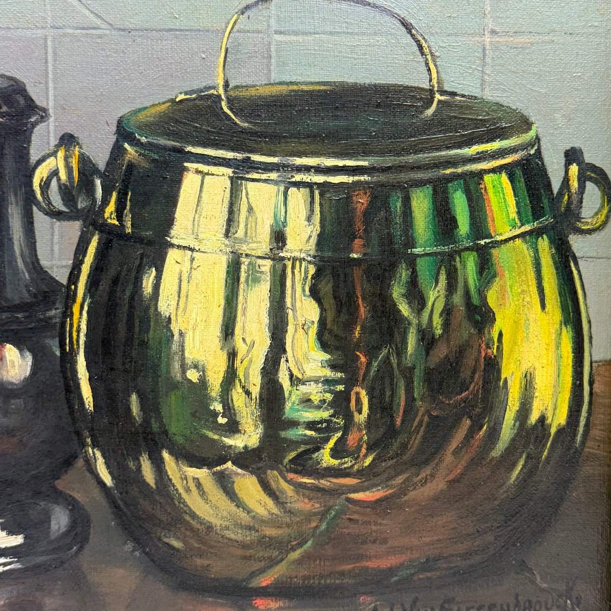 Oil On Canvas, Still Life By Achiel Van Sassenbrouck -photo-4