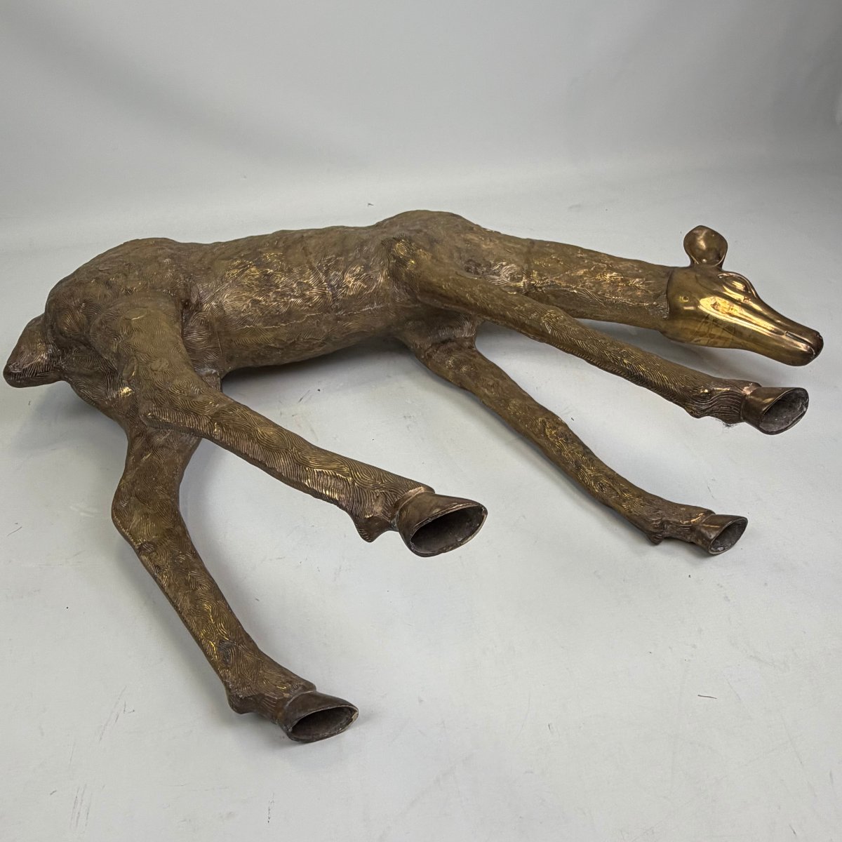Large Modern Sculpture Depicting A Doe -photo-3