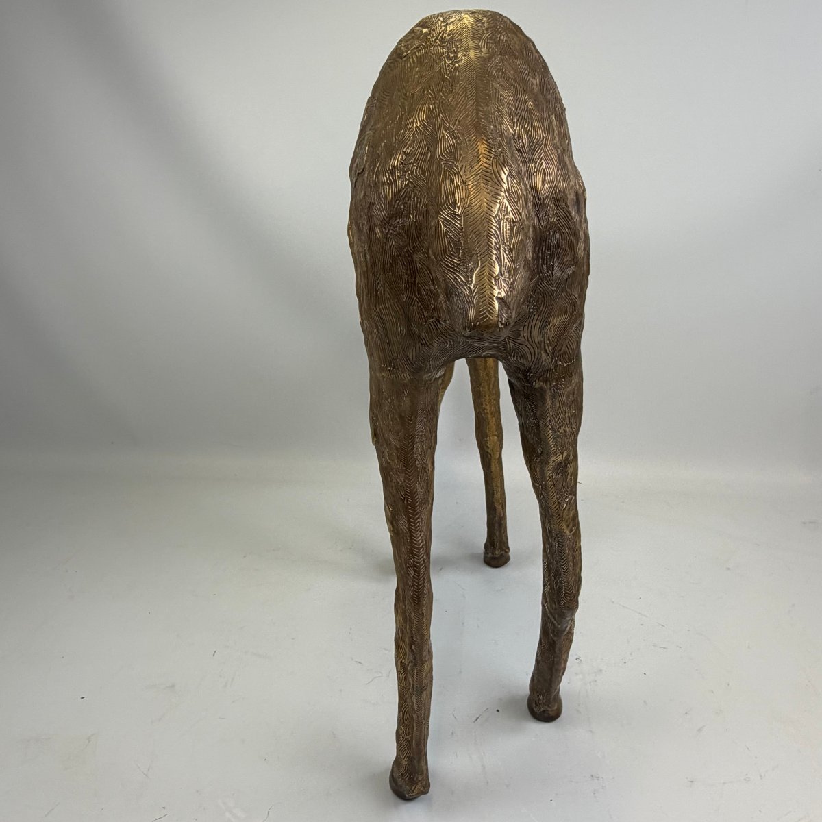 Large Modern Sculpture Depicting A Doe -photo-2