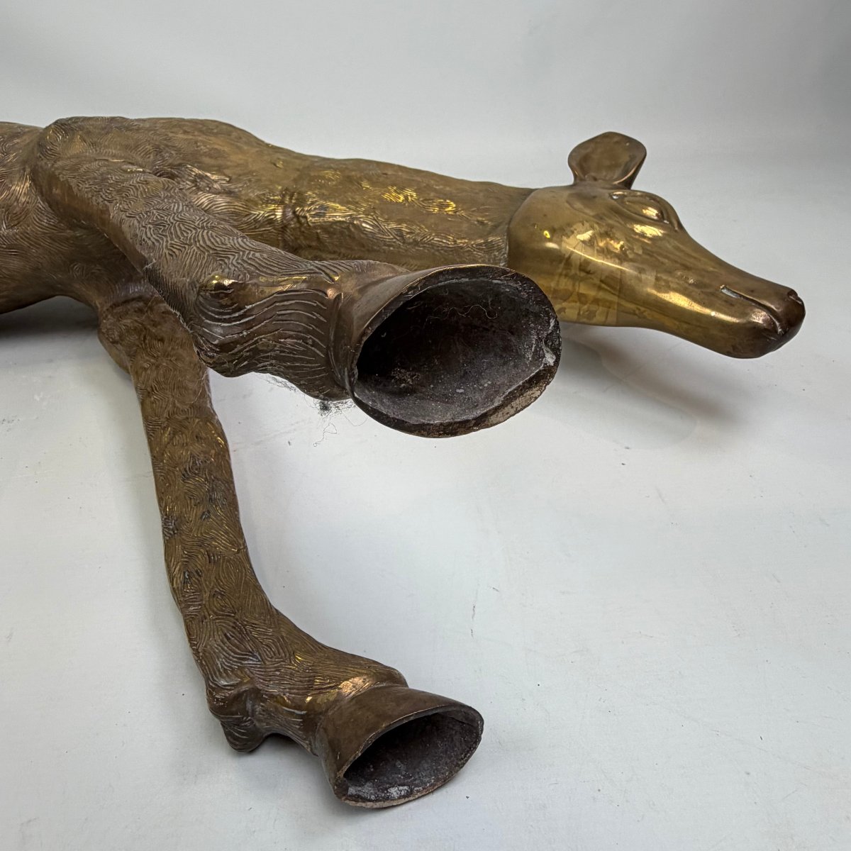 Large Modern Sculpture Depicting A Doe -photo-3